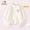 Hello Kitty Girls' Fleece-Lined Base Layer Shirt, Children's Long-Sleeve T-Shirt, Thermal Top in Pink, Stylish Inner Wear