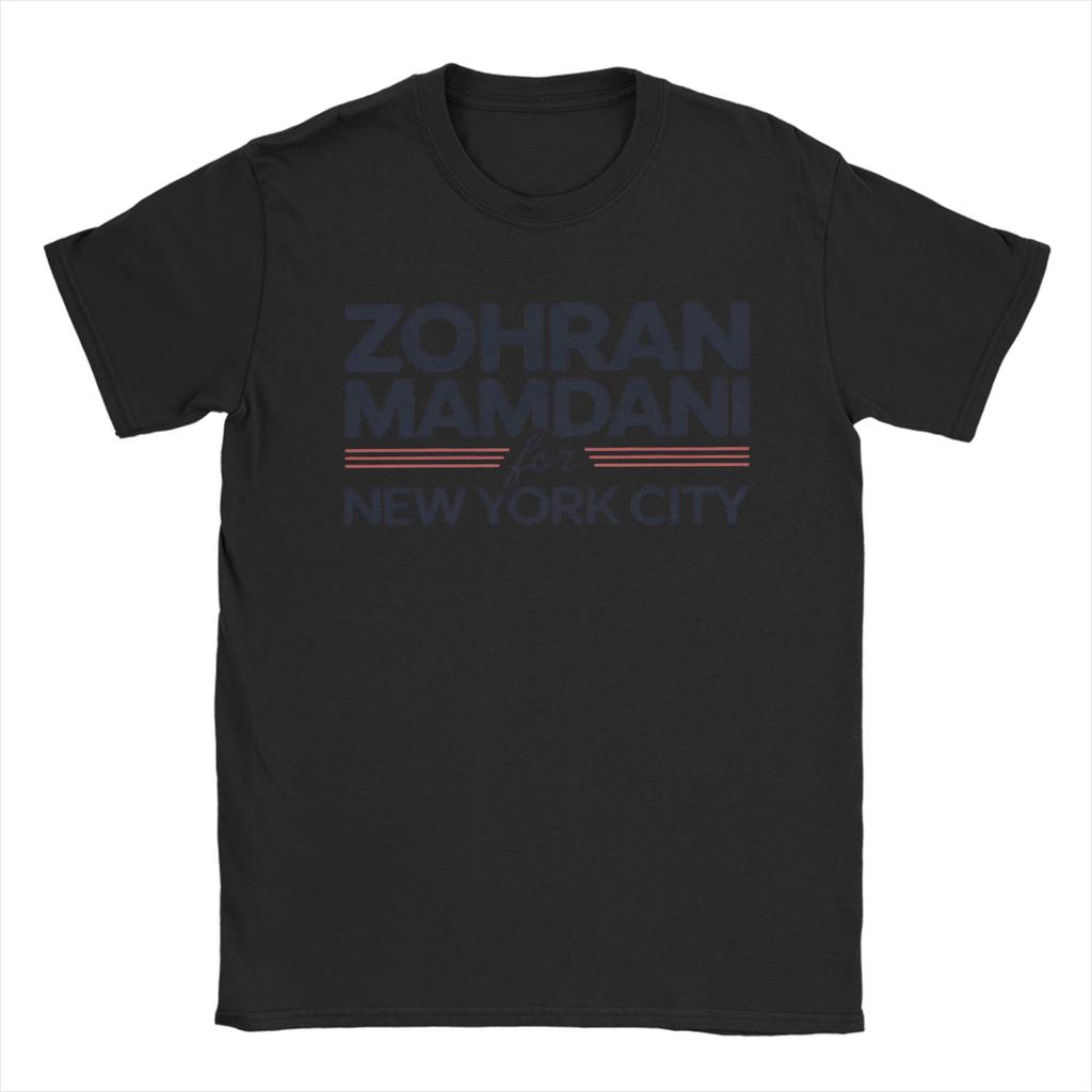 Hipster Zohran Mamdani T-Shirt for Men Crewneck Cotton T Shirts Short Sleeve Tee Shirt 4XL 5XL Clothing