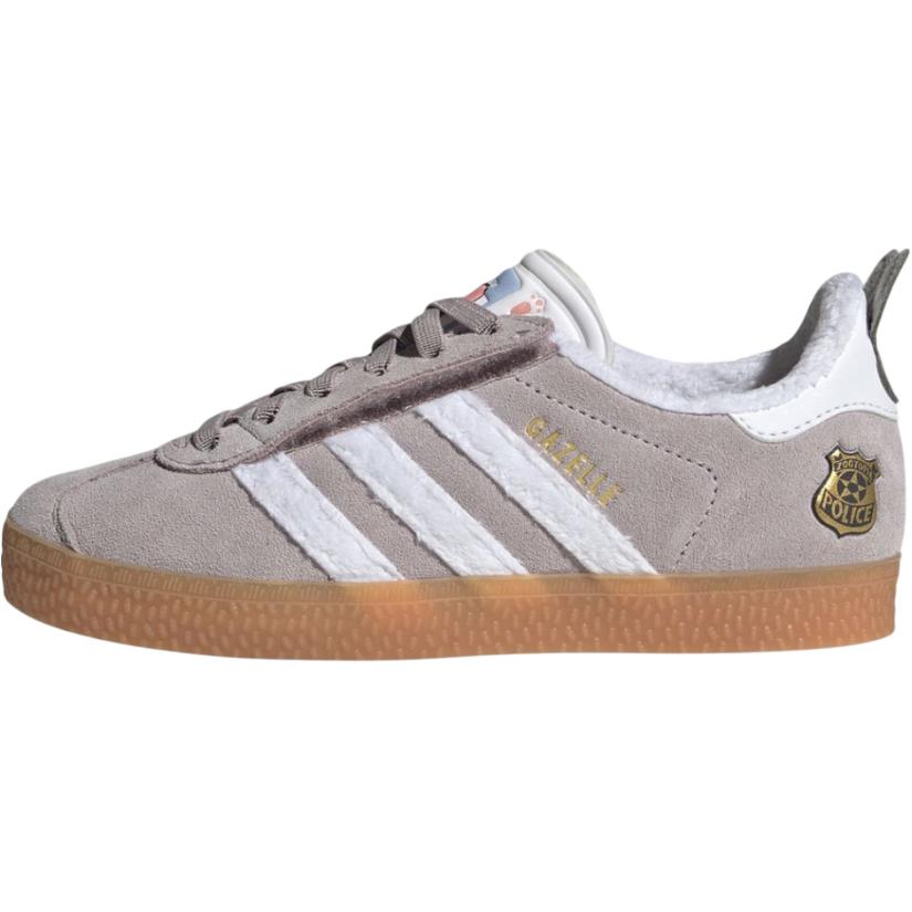 Disney x Adidas Originals Gazelle Comfortable And Lightweight Low top Kids' Skateboarding Shoes Gray White JQ1345