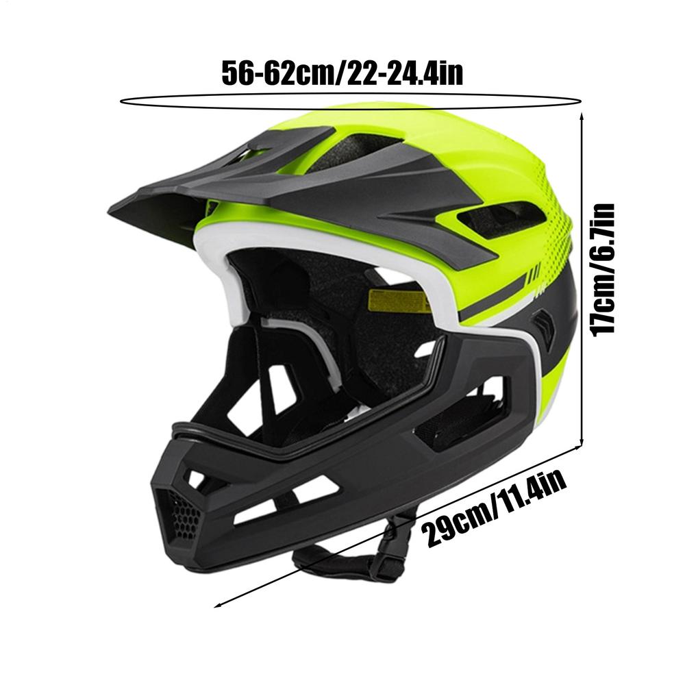 Bike Helmet Full Face Biking Head Protection Shock Absorption Cycling Helmet For Motocross Motorcycle Scooter Mountain Racing