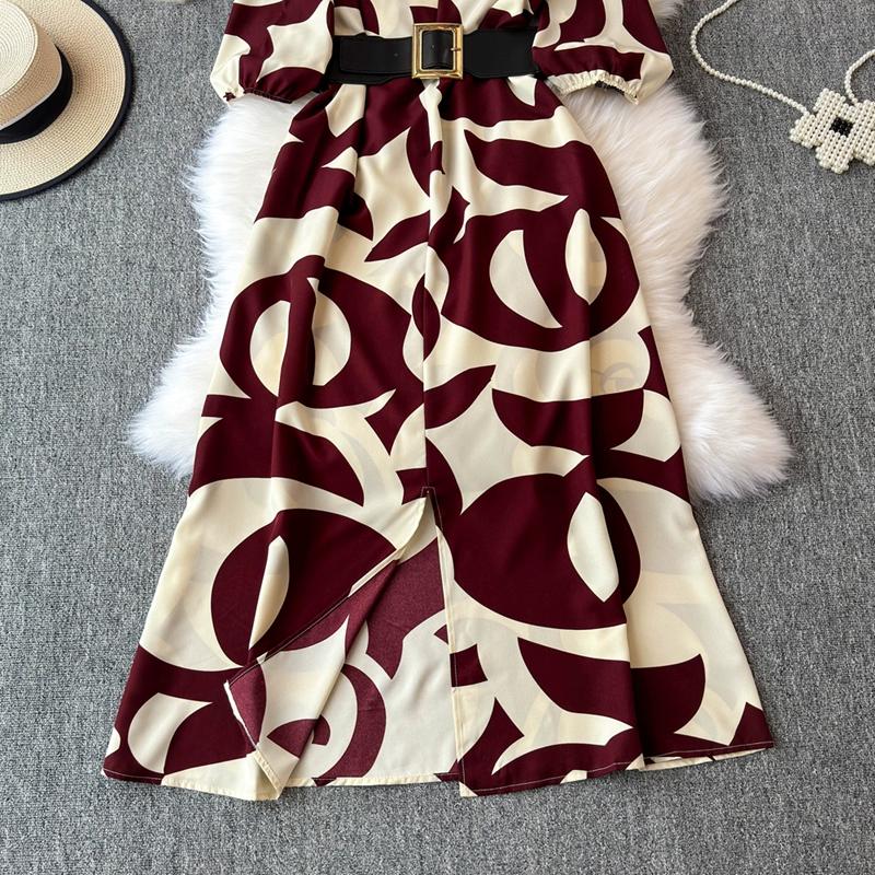 Французский стиль, длинное летнее новое женское платье, высококачественная фактура, изысканное платье с V-образным вырезом