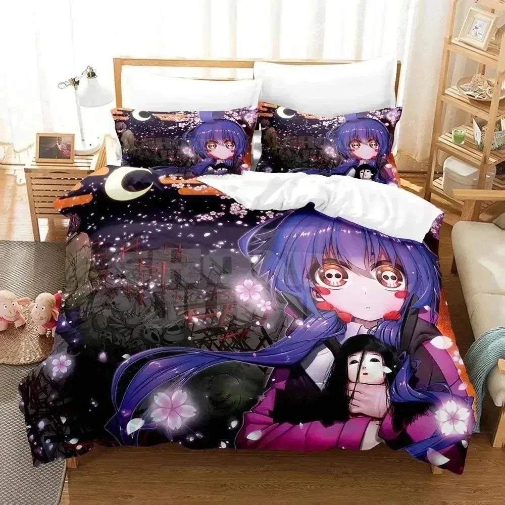 Comforter Anime Dark Gathering Bedding Set Bed Set Comforter King Queen Size Boys Adult Bedding Set
