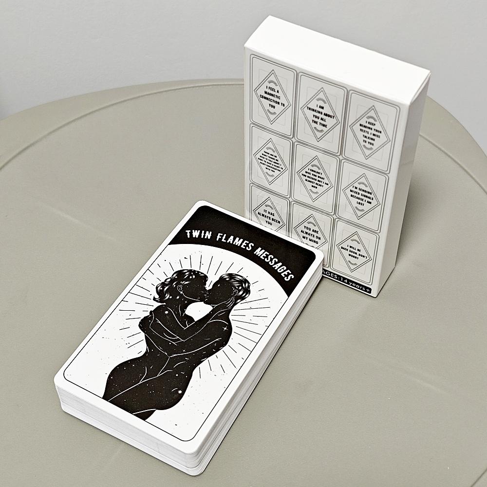 Сообщения Близнецового Пламени Оракул Карты Родственная Душа Колода 10.3*6 см для экстрасенсорной любви и чтения отношений 54 шт. Карт