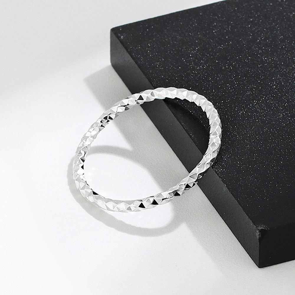 S925 Silver Open Index Ring For Women Simple Fashion Versatile Tail Ring Jewelry