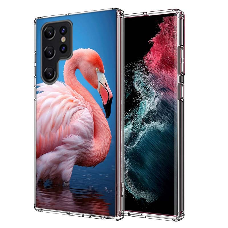 Flamingo Love Capa Phone Case For Samsung S26 Ultra S25 Edge Galaxy S23 S21 S20 S24 FE S22 S10 Plus Cover Clear TPU Shell Coque