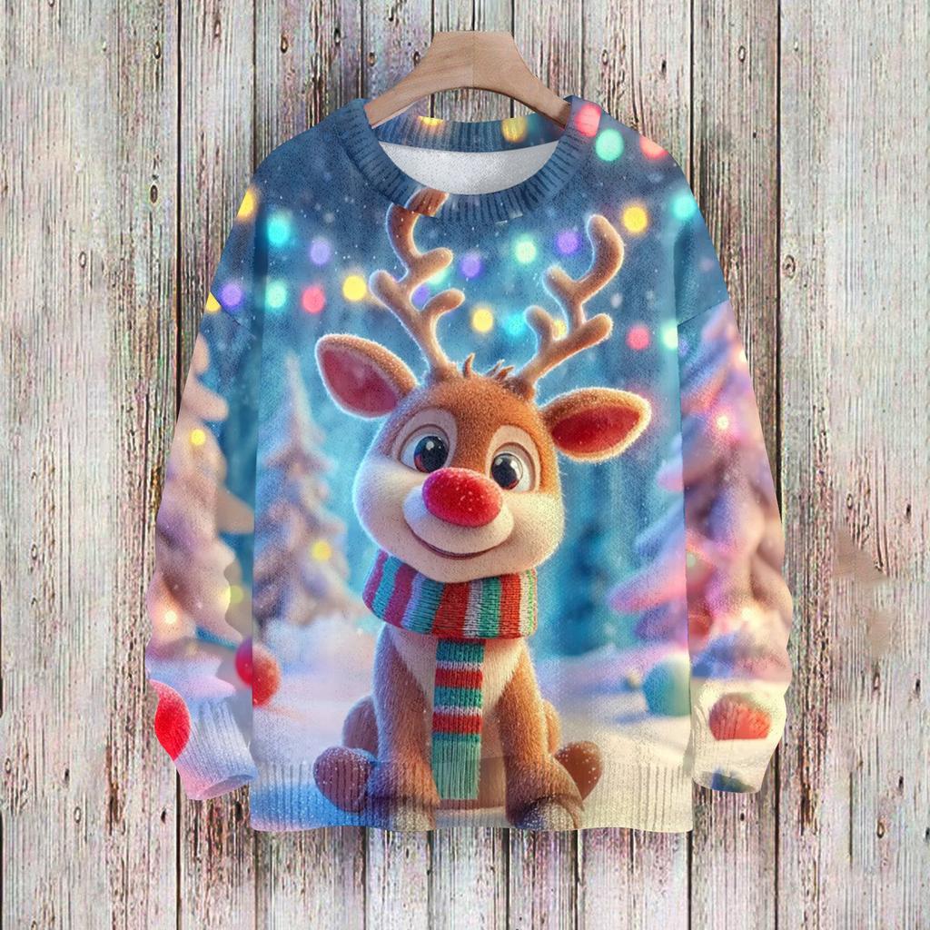 Christmas Sweatshirts For Women Knit Sweater Cute Shirt Fall Crewneck Pullover Tops