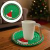 Christmas Christmas Decorations Artistic Crochet Xmas Atmosphere Heat-Resistant Cute Coasters Gift 7 Styles