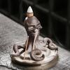 Creative Funny Skull Home Ornaments Home Decor Ocean Animal Octopus Backflow Incense Burner Incense Stick Burner (No Incense)