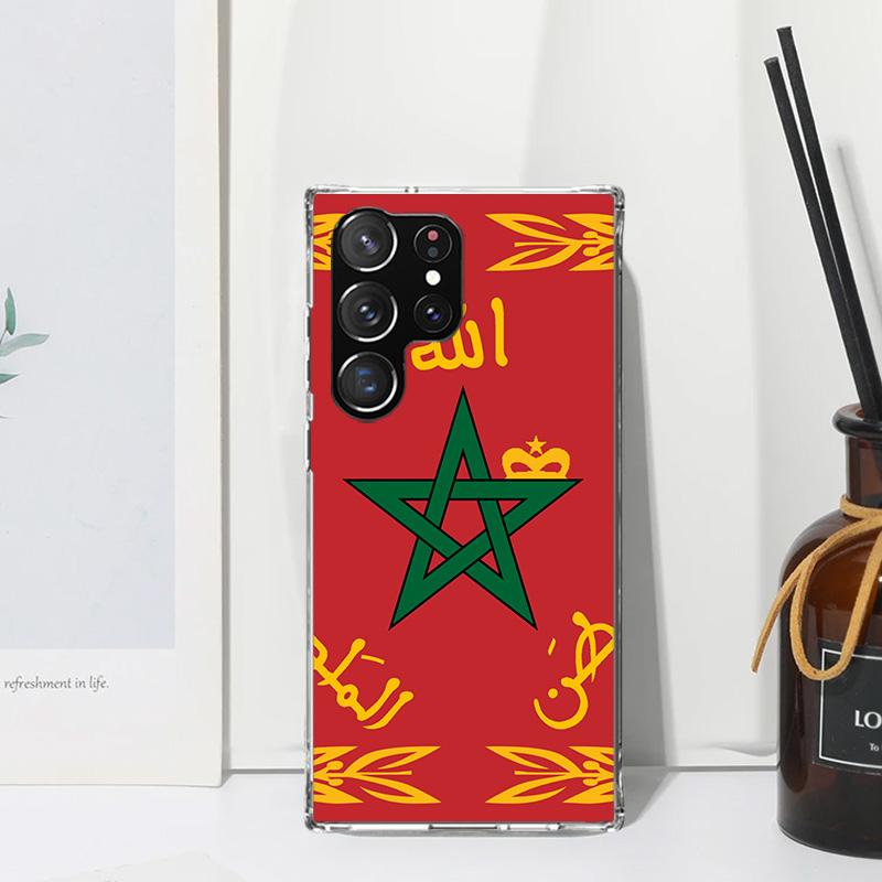 Чехол для телефона Флаг Марокко Для Samsung Galaxy S25 S24 S23 S22 Ultra S21 FE S20 Plus S10 + S10E Арт Fundas Задняя крышка S24 S23 S22 S2