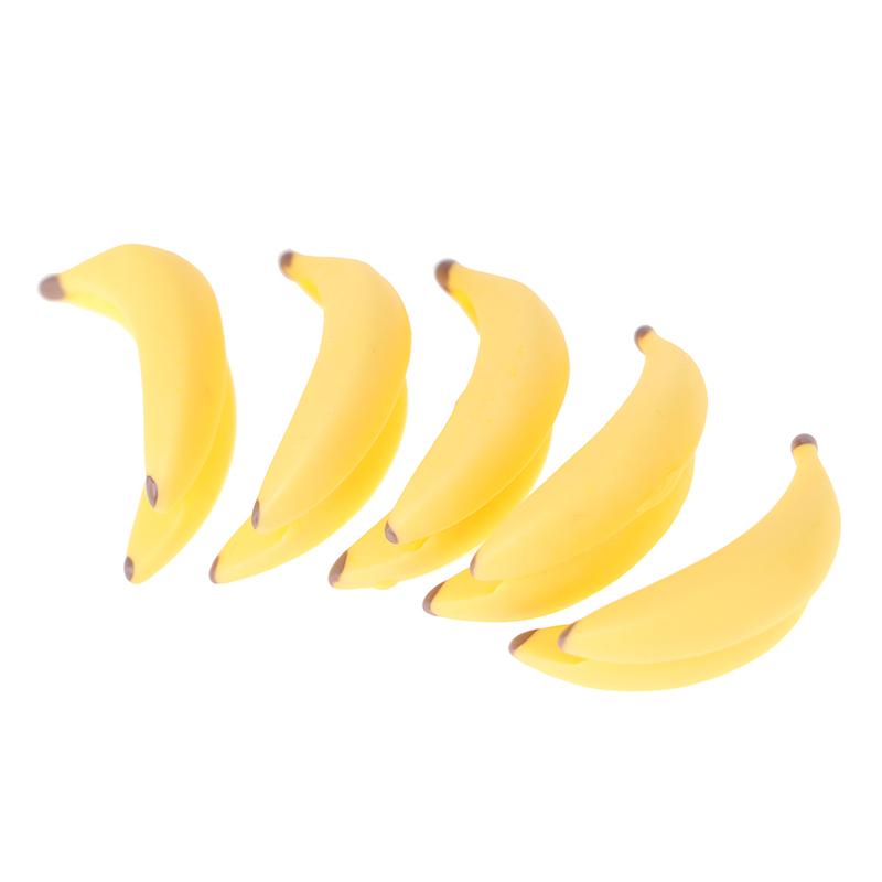 10Pcs 1:12 Dollhouse Miniature Fruit Banana Dolls House Food Accessories Toys