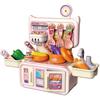 Mini Children Kitchen Toys Set Cook Food Pretend Play Role Toys Kitchen Counter Play Set  Kids Gift