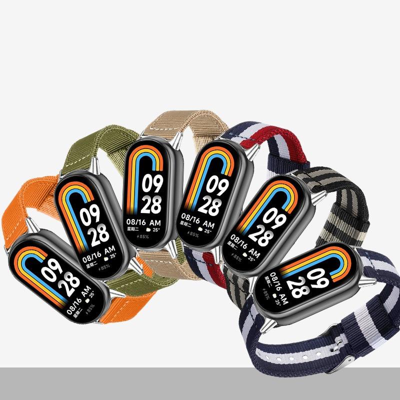 Нейлоновый ремешок-петля для Xiaomi Mi 8 Pro Redmi Watch 4 Xiaomi Mi Band 8 7 6 5, сменный браслет, плетеный спортивный ремень, быстросъемный ремешок для часов