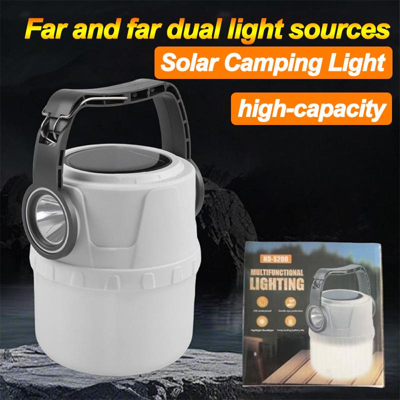 Solar Camping Light Is Portable, Waterproof, and Rechargeable, Suitable for Outdoor Camping, Home Hiking, and Nighttime Use
