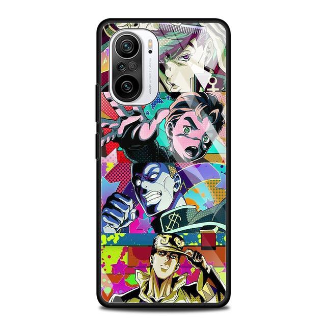 Чехол из закаленного стекла для Xiaomi Redmi Note 10 Pro Max 9 9s 7 8t 8 K40 K30 Pro Plus 9t 9c 8a 9a, чехол для телефона Jojo Bizarre Aventure