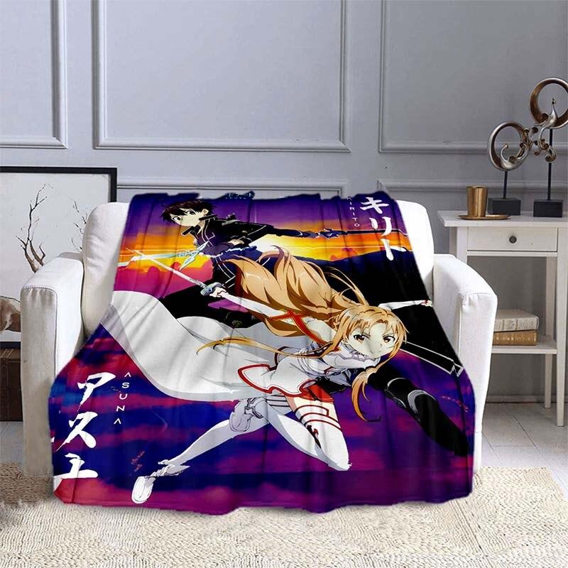 Аниме SAO Sword Art Online аниме современное одеяло Gedruckt Bettdecke Geschenk фланелевые мягкие плюшевые одеяла для дивана-кровати