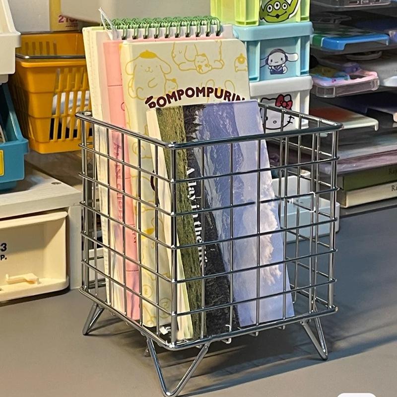 Креативная квадратная корзина для хранения на четвереньках, настольная корзина для хранения мелочей, отделочная косметика, корзина для хранения закусок, металлическая железная художественная корзина