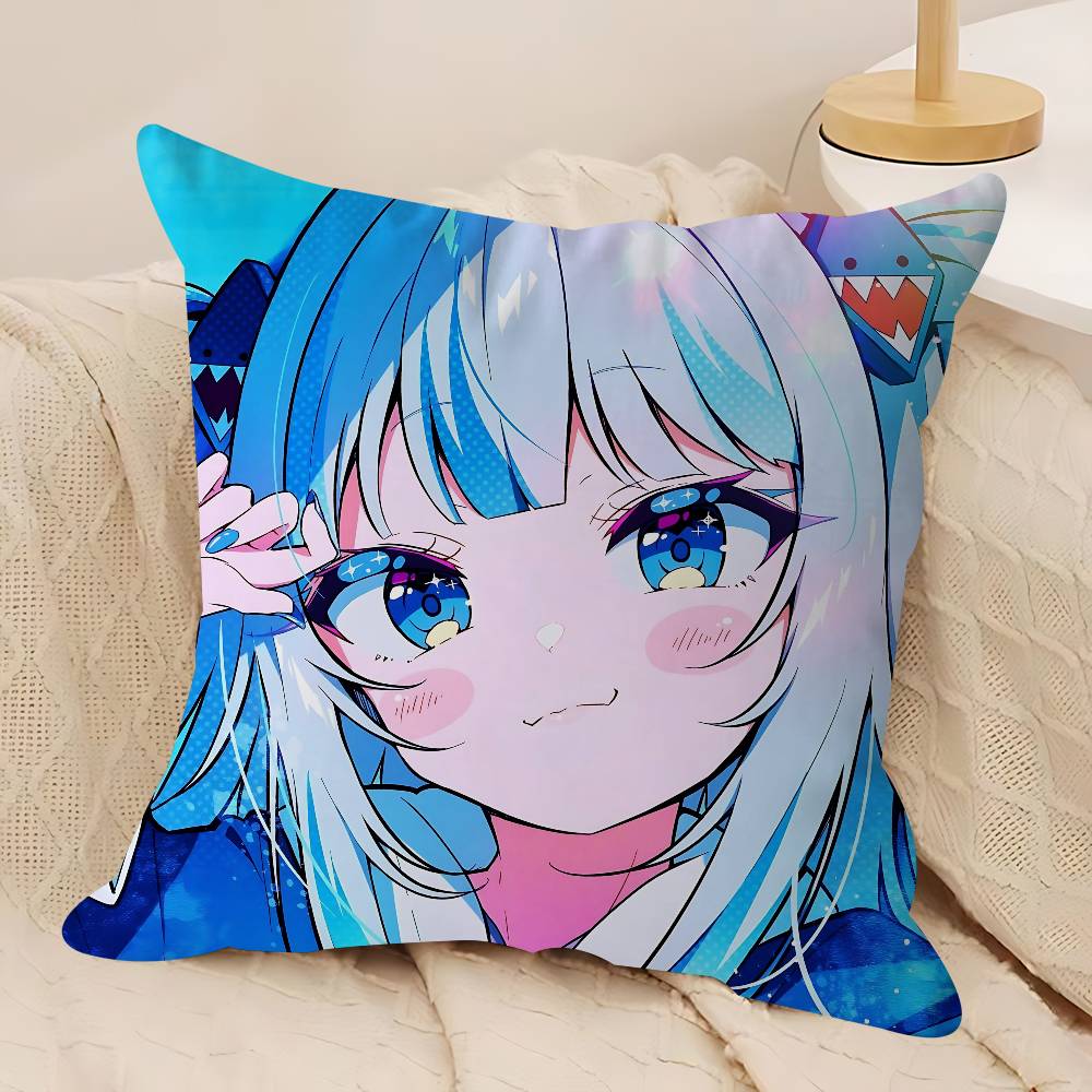 Musician G-Gawr G-Gura Pillowcase Toon Gift Cushion Cover Bedroom Home Sofa Chair Seat Decor Pillow Case