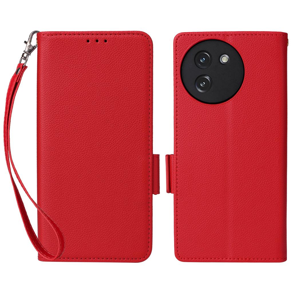 Для Doogee Note 59/Note 59 Pro Чехол с ремешком на запястье Текстура личи Кожа PU Кошелек Чехол для телефона