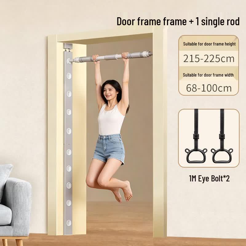 No-Punch Adjustable Door Frame Pull-Up Bar