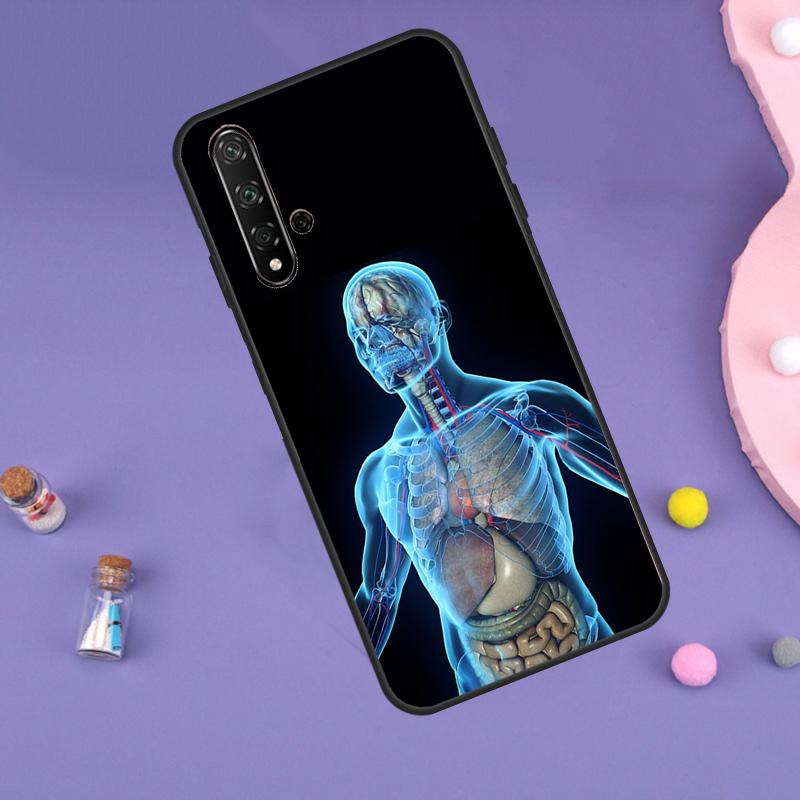 Human Anatomy Funda For Huawei Nova Y91 Y90 Y70 Y60 Y61 9 10 SE 11i 8i 7i 3i 5T P30 P40 Lite P60 Pro Case