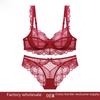 French Lace Sexy Ultra-Thin Push-Up Bra Set for Women
