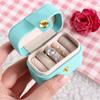 Box PU Leather Travel Jewelry Storage Case Jewelry Organizer Earring Holder Ring Display Box