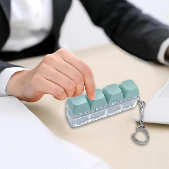 Механическая клавиатура Фиджет брелок Снятие стресса Тревога Портативный Дорожный Тихий Детский