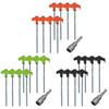 8Pcs Camping Pegs Drill In with Hex Socket Heavy Duty Spiral Screw Heavy Duty Tent Stake Ground Anchors Nail for Outdoor Camping