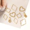 10Pcs Metal Plated Geometry Charm Pendants for Jewelry Making Bracelet Accessories Diy Jewelry Findings