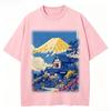 Hot Tokyo Sakura Mount Fuji Business Card T Shirt Unisex Unisex Fashion Tee Clothing Cotton Summer Casual Tops Hip Hop Loose Cotton