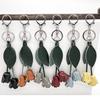 Handmade Genuine Leather Tulip Keychain Pendant