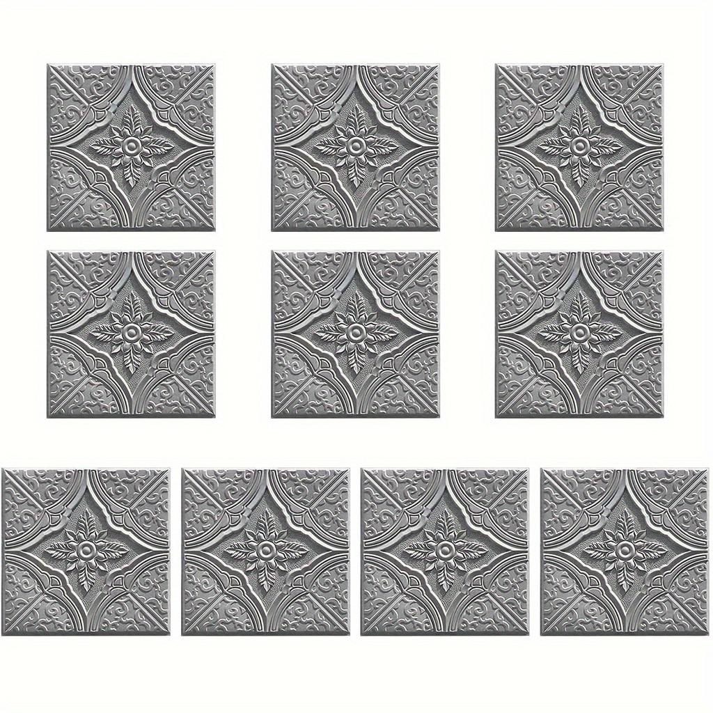 10/20 шт. DIY 3D настенная плитка наклейка пена самоклеящаяся водонепроницаемая и влагостойкая потолочная наклейка подходит для кухни гостиной ванной комнаты коридора