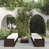 Day and Night - Day and Night 9-piece Garden Furniture Set and Brown Synthetic Rattan Cushions