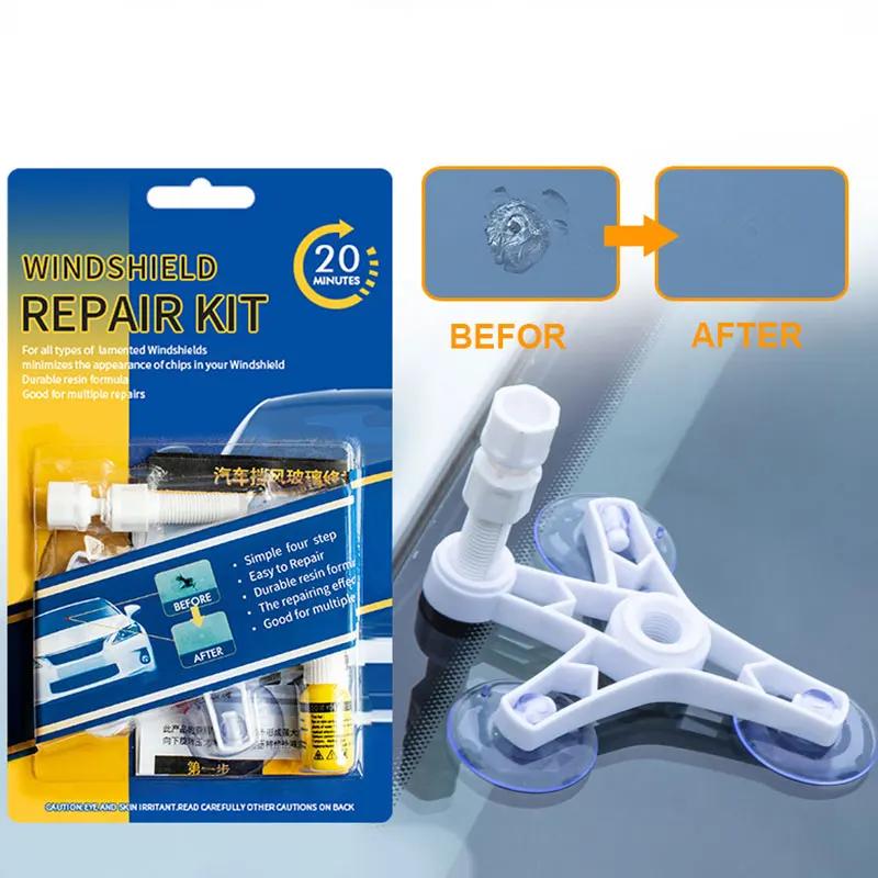 Комплект для ремонта лобового стекла автомобиля, быстрое исправление трещин на лобовом стекле автомобиля, не оставляющее следов, герметик, набор для самостоятельной полировки автомобильных стекол
