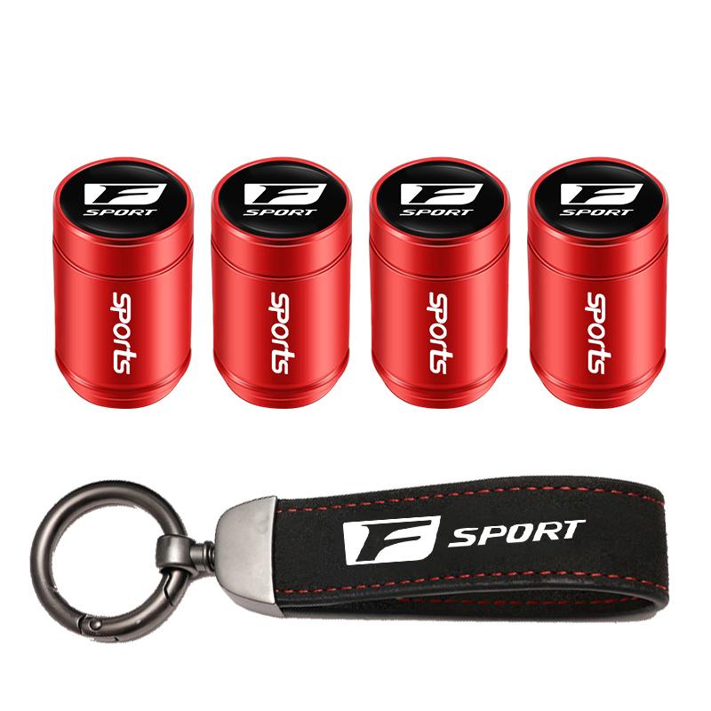 BJYL6 Interior Stickers Car Tire Wheel Valve Caps Cover Suede Car Key Chain Ring Keychain For Lexus RX330 IS250 Ct200h ES300h RX350 IS