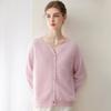 Womens 100% Cashmere Knit Cardigan Sweater Loose Fit Long Sleeve Winter 2026