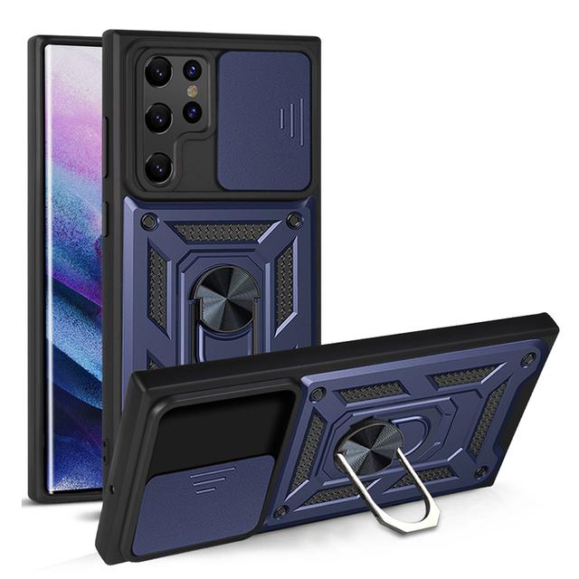 Чехол-слайдер для камеры Samsung Galaxy S24 Ultra S24 S23 Ultra S23 Plus S23 S22 A15 A35 A55 A14 A53 A73, прочный защитный чехол-кольцо