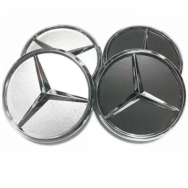 CSF1 4Pcs 75MM/60MM Car Tire Wheel Center Hub Cap Covers For Mercedes Benz Badge Emblem Rim Cover Auto Style Decorate Accessories