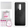 apgo Protective Skin Sticker for the Back Compatible with OnePlus 8 Pro, Wrap Film, Foil, Vinyl - Pattern Black Leather