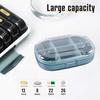Portable Travel Pill Case 6 Grids Tablet Storage Container Moisture-proof Pill Organizer Clear View Large Capacity Small Pill Box