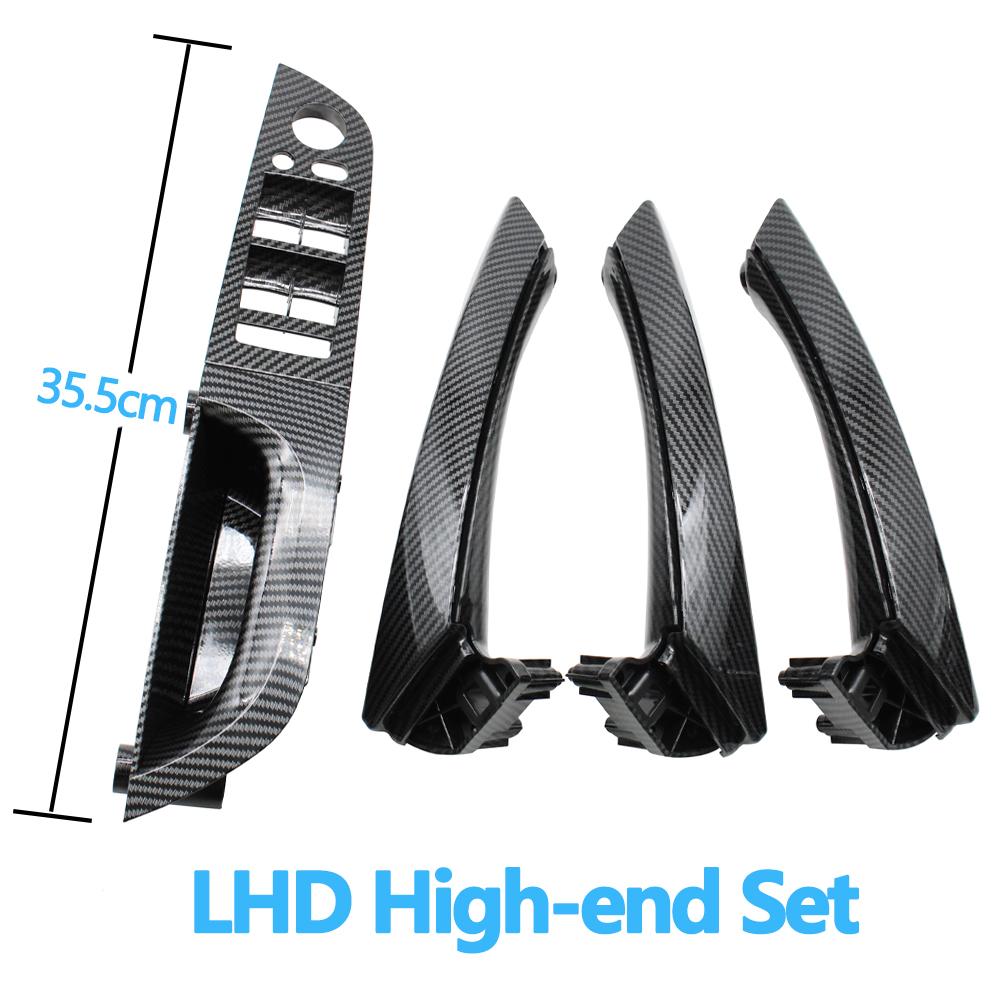 LHD Left Hand Driver Carbon Fiber Interior Door Pull Handle Armrest Panel Full Set For BMW 3 Series E90 E91 316 318 320 325