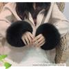 Genuine Leather Fox Fur Boot Cuffs & Sleeve Accessories for Women