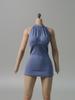 HAMRETHYPPZ Scale Scale Figure Female Sexy Mini Backless Not 1/6 Costume, 1/6 Clothes, Neck-Hanging One-Piece Skirt, Skirt, Sleeveless, (Body, Head,