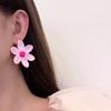 Ethnic Style Weaved Ear Accessories Exaggerated Shape Flower Stud Earrings Sunflower Earrings  Gift