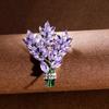 Exquisite Lavender Bouquet Women's Lapel Brooch - Elegant Purple Corsage Pin Accessory