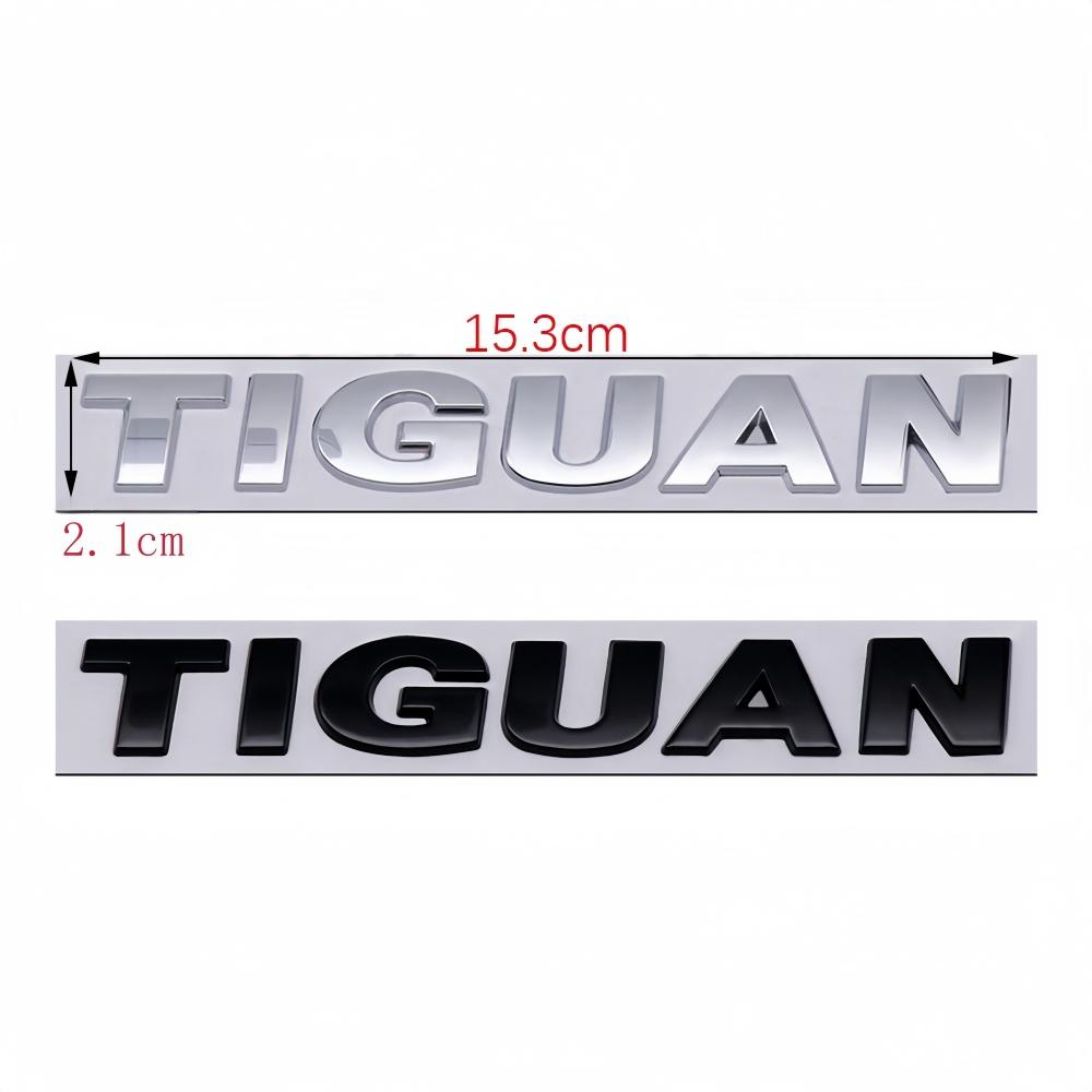 3D Metal Chrome Silver Black Car Sticker Rear Trunk Body Fender TIGUAN Letters Labeling Emblem Badge Logo