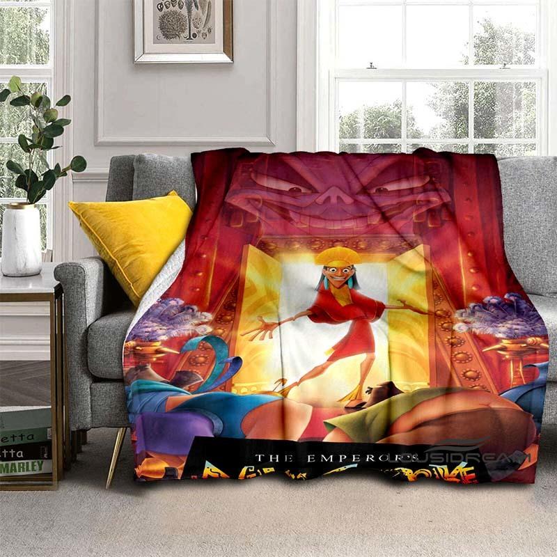 2026 New Cartoon "The Emperor's New Groove" Blanket. A warm and comfortable flannel blanket suitable for bedrooms, sofas, beds,