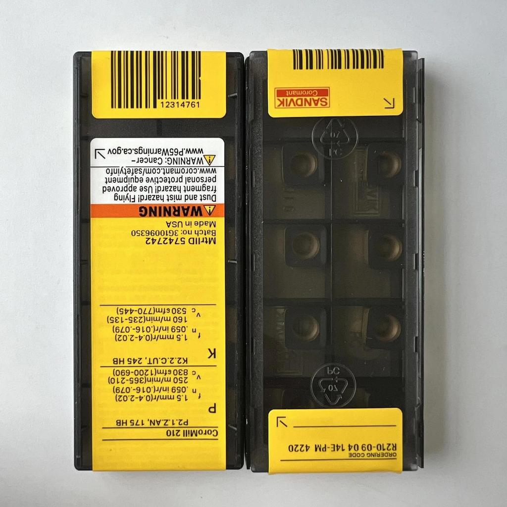 Original Sandvik / R210-090414E-PM 4220 /  CNC Lathe Carbide Blade 10 Pcs