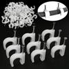 100pcs Circle Nail Clip Wire Management Clamp Fixing Round Steel Nail Wall Hanging Cable Clips PVC Pipe Wall Clip U Shape Clip