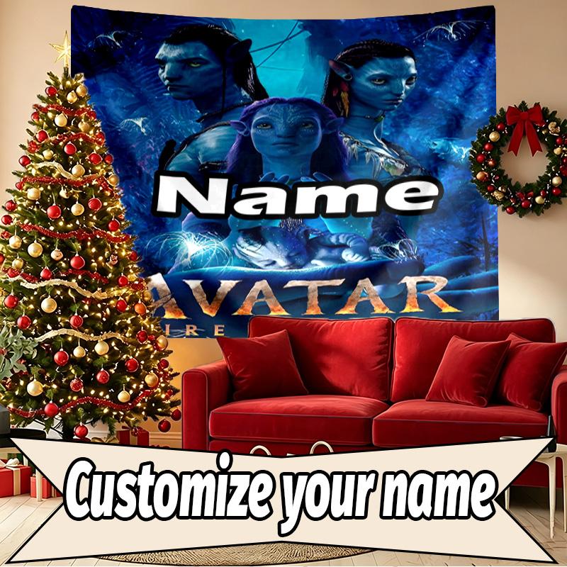 Custom Name Personalized Avatar Print Tapestry, Wall Art Decor, Bedroom, Dorm, Apartment, LivingRoom, Party Backdrop, Gift for Birthday